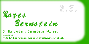 mozes bernstein business card